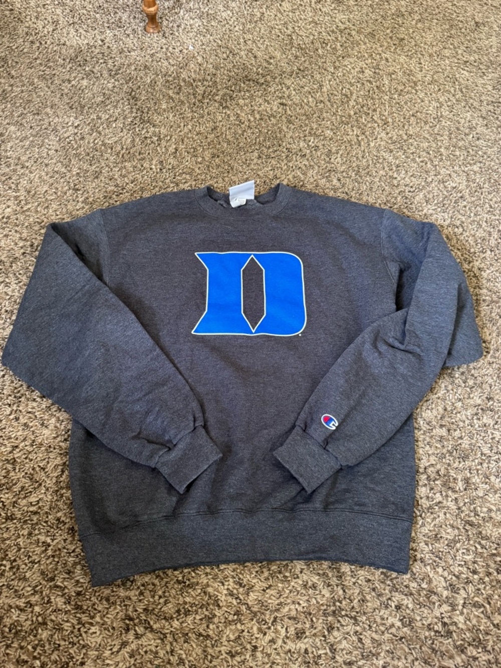 Champion Dark Gray duke university Crewneck Sweatshirt